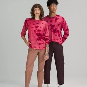 lululemon lab Merino Wool-Blend Tie Dye Long Sleeve Shirt M L Red Pink Unisex